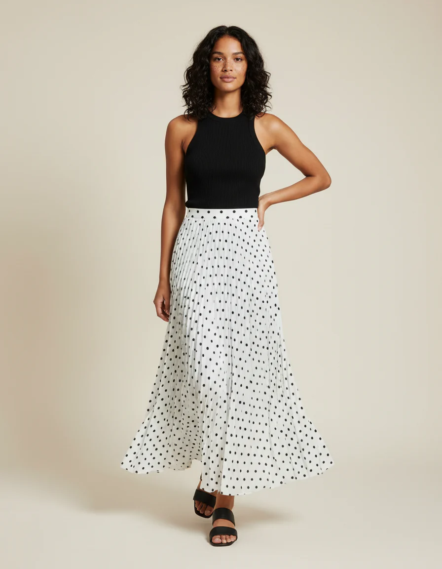 jupe longues plissée