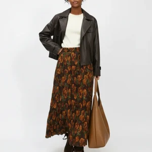 jupe fleurie plissée