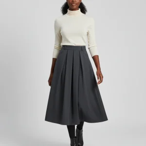 jupe plissée hanche large