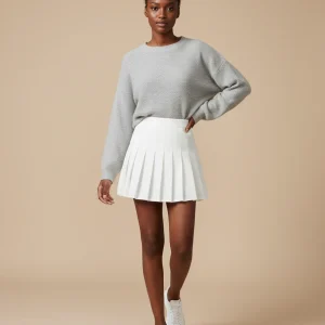 Jupe Plissée Blanche Mini Chic raffinée lumineuse