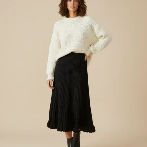 jupe plissée en laine