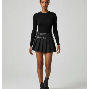 Jupe Plissée Noire Mini Chic délicate