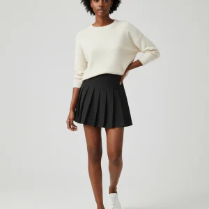 Jupe Plissée noire mini chic chaleureuse