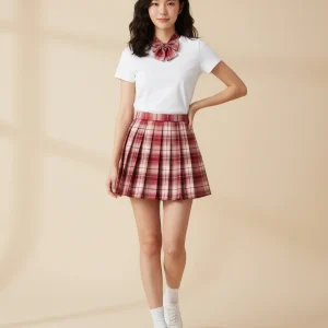 Jupe Plissée Écossaise JK Chic