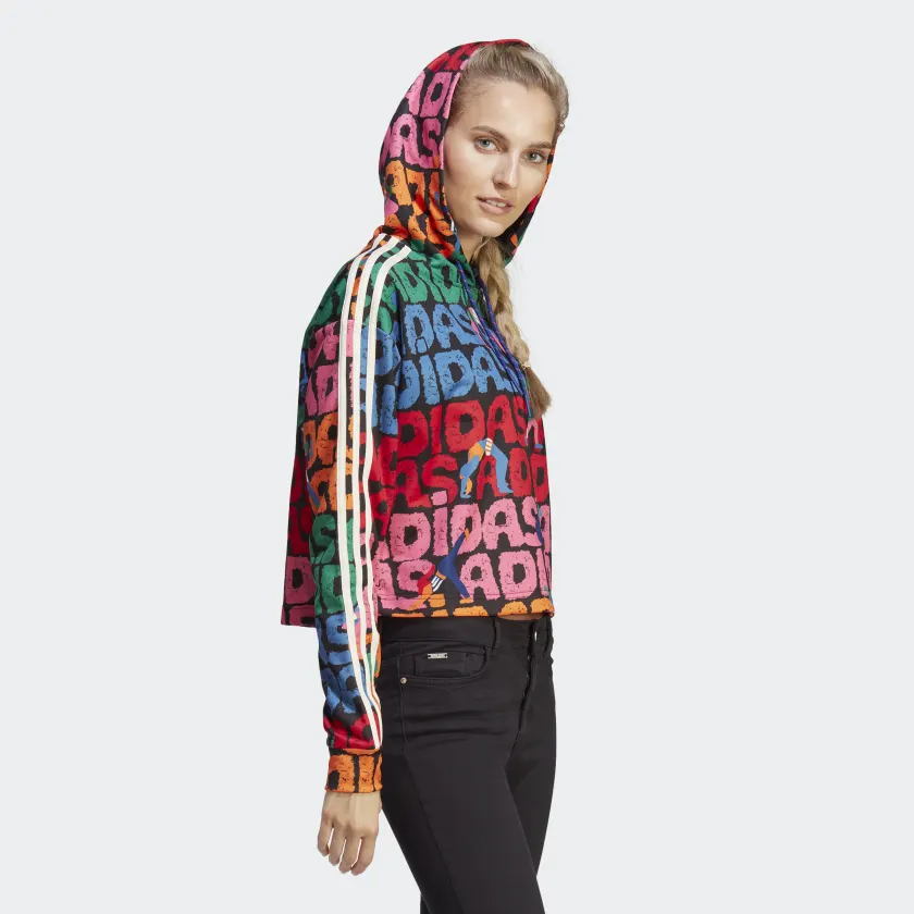 ADIDAS-F-SWEATSHIRT À CAPUCHE FARM RIO 3-STRIPES – Image 9