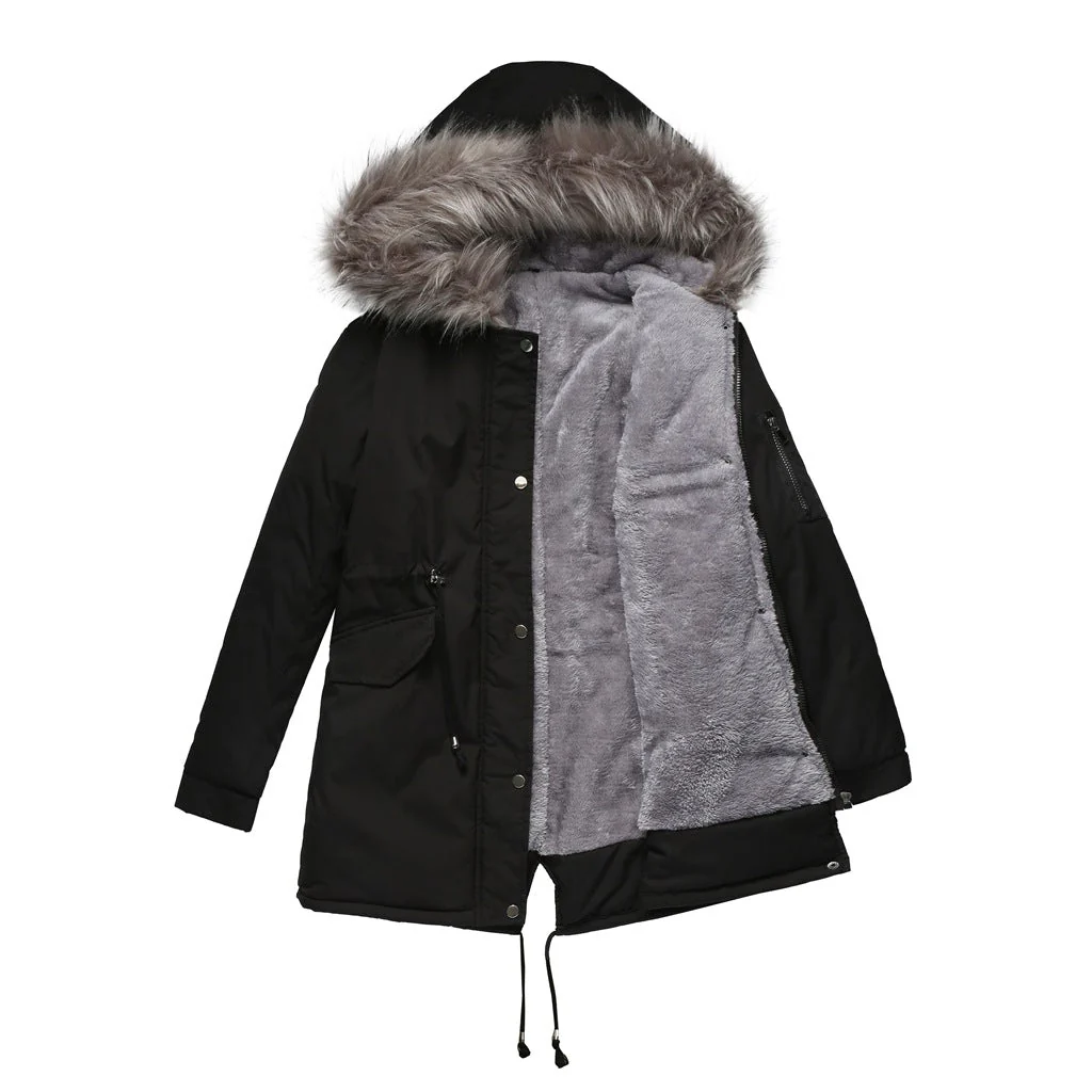 Gardana | Parka Mi-Longue Doublée en Polaire avec Capuche en Fourrure pour Femme – Image 3