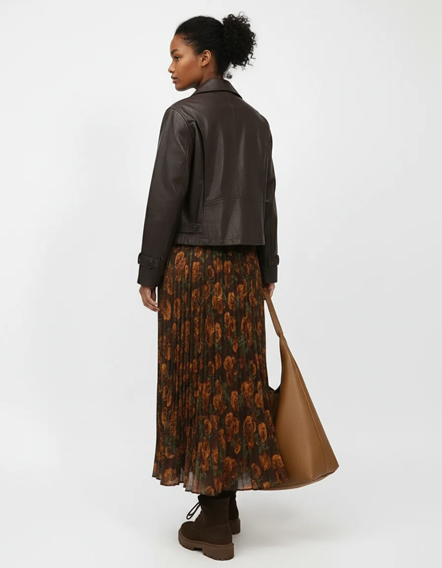 jupe fleurie plissée – Image 2