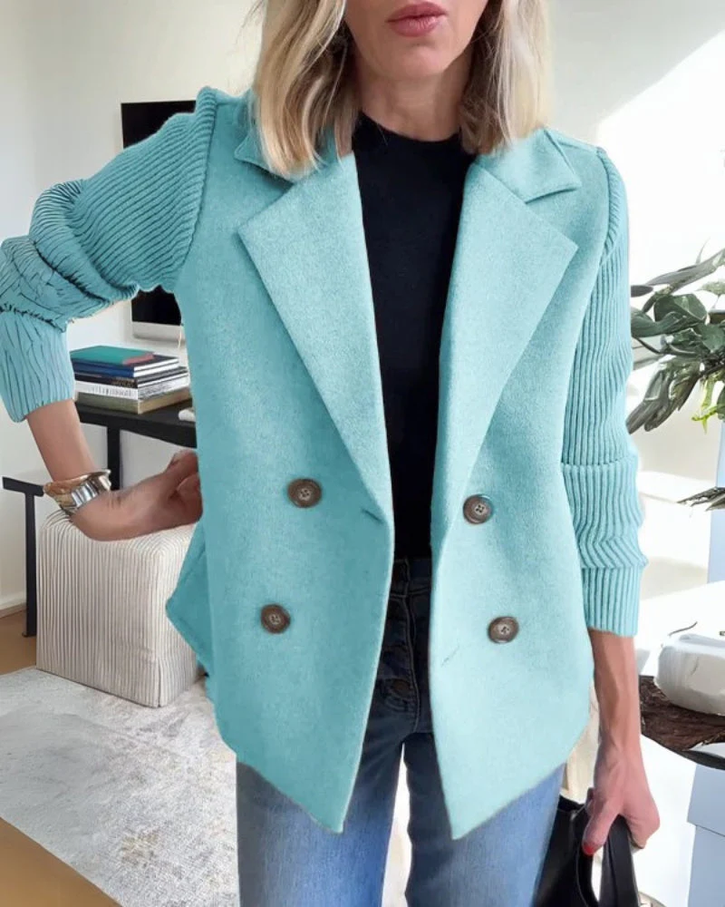 Gilet Blazer Femme en Maille avec Revers Classique – Élégant, Chic & Polyvalent – Image 9
