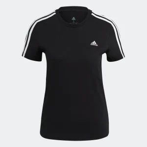 ADIDAS-F-T-SHIRT ESSENTIALS SLIM 3-STRIPES