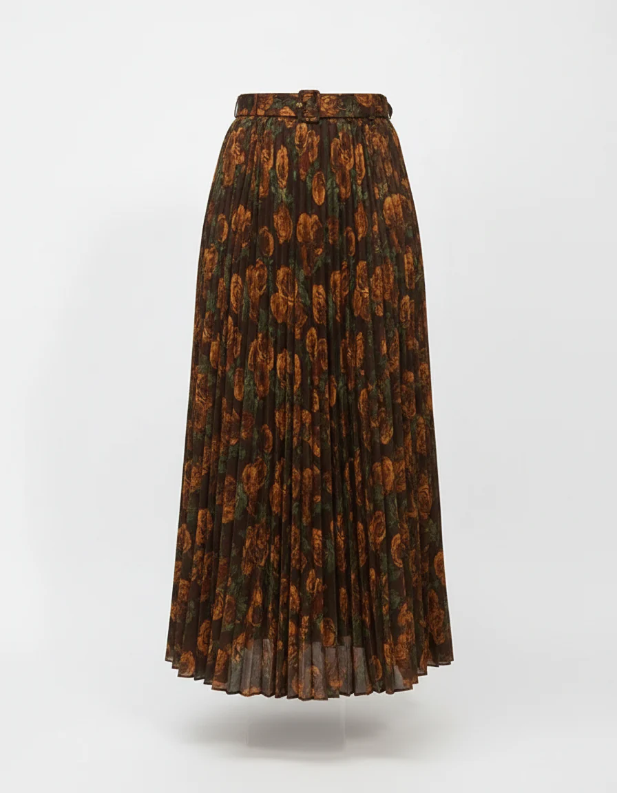 jupe fleurie plissée – Image 3