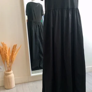 ROBE BI-MATIERE NOIR