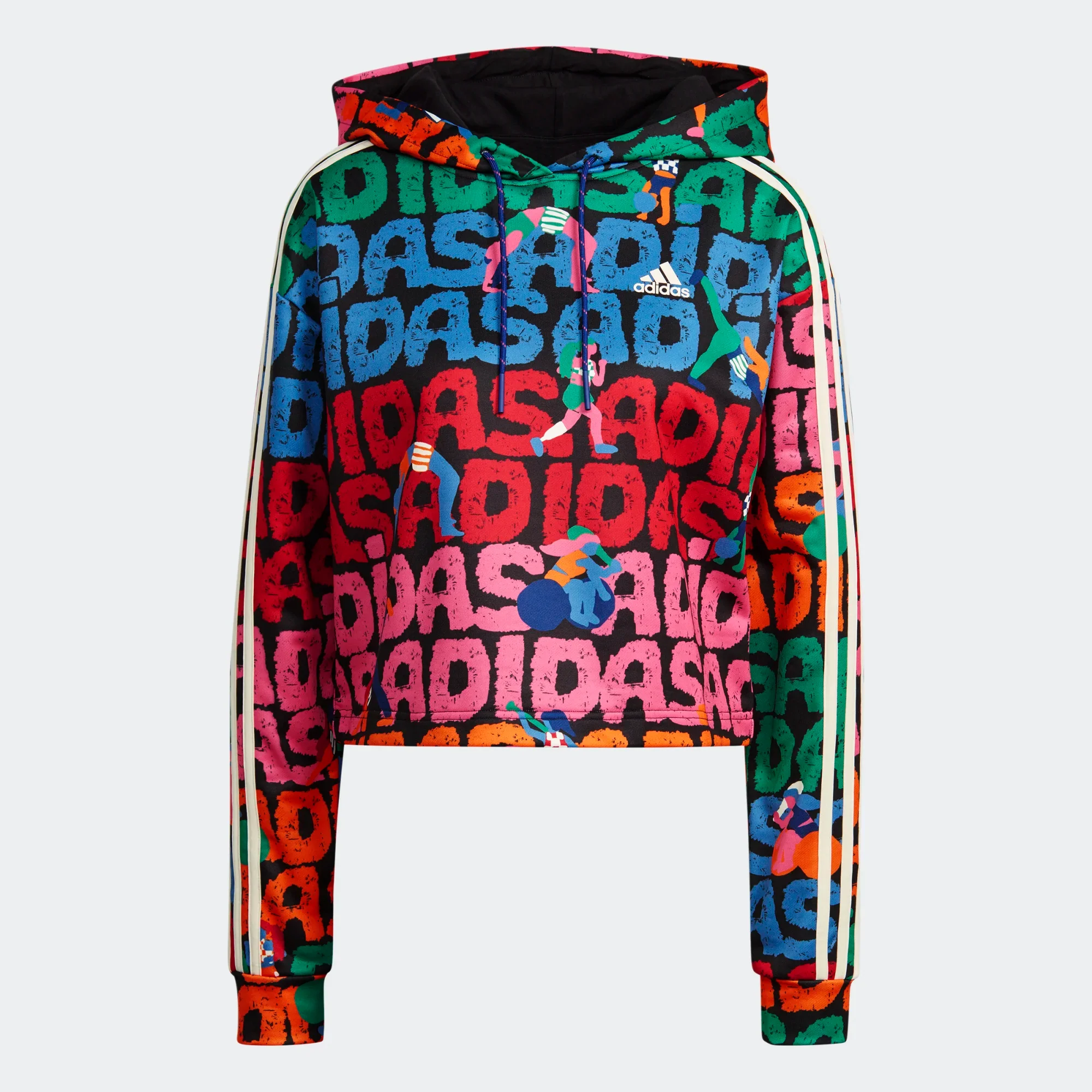 ADIDAS-F-SWEATSHIRT À CAPUCHE FARM RIO 3-STRIPES – Image 6