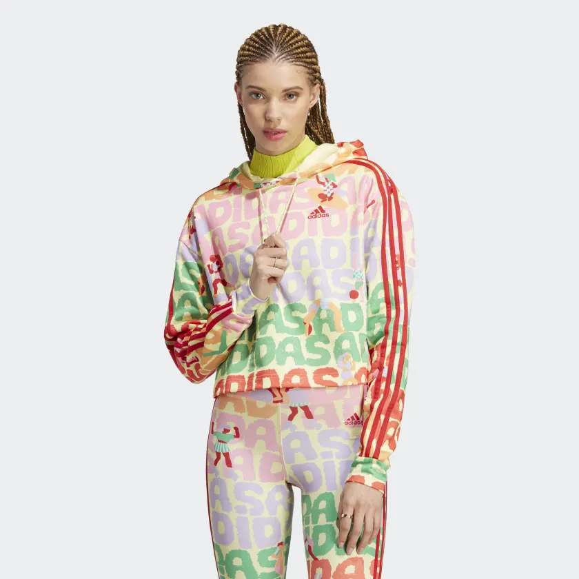 ADIDAS-F-SWEATSHIRT À CAPUCHE FARM RIO 3-STRIPES – Image 2