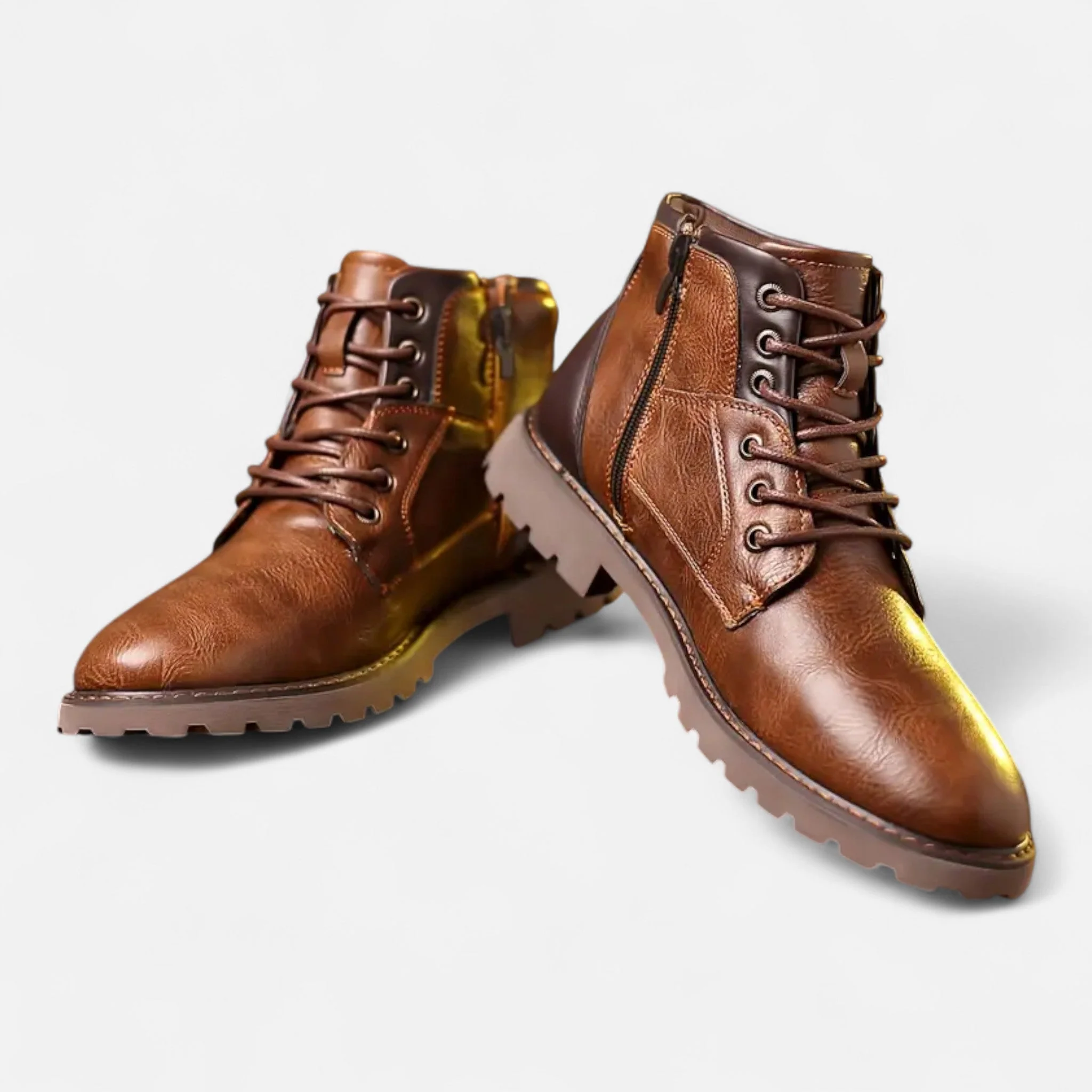 Bennet | Bottines Homme Vintage en Cuir Look Classique à Lacets – Image 3