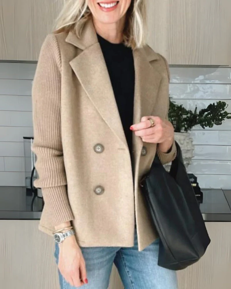 Gilet Blazer Femme en Maille avec Revers Classique – Élégant, Chic & Polyvalent – Image 2