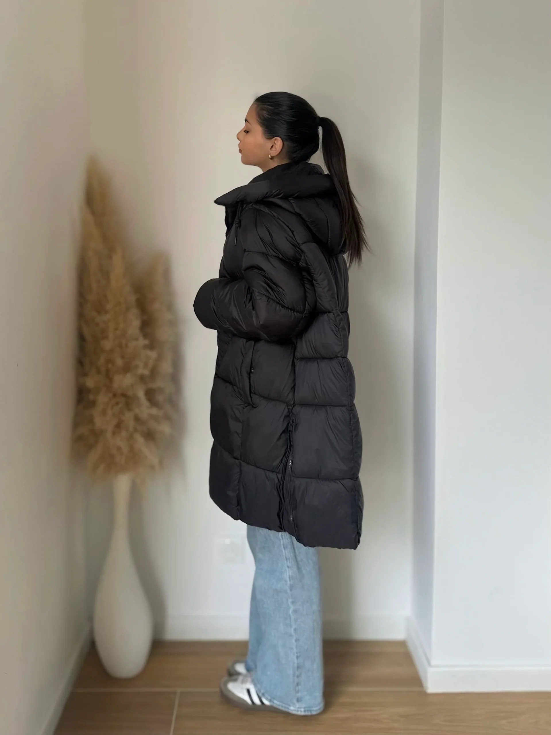 DOUDOUNE OVERSIZE LONGUE NOIR– TENDANCE HIVER – Image 4