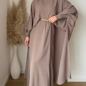 ENSEMBLE + CAPE TAUPE “IMANE“
