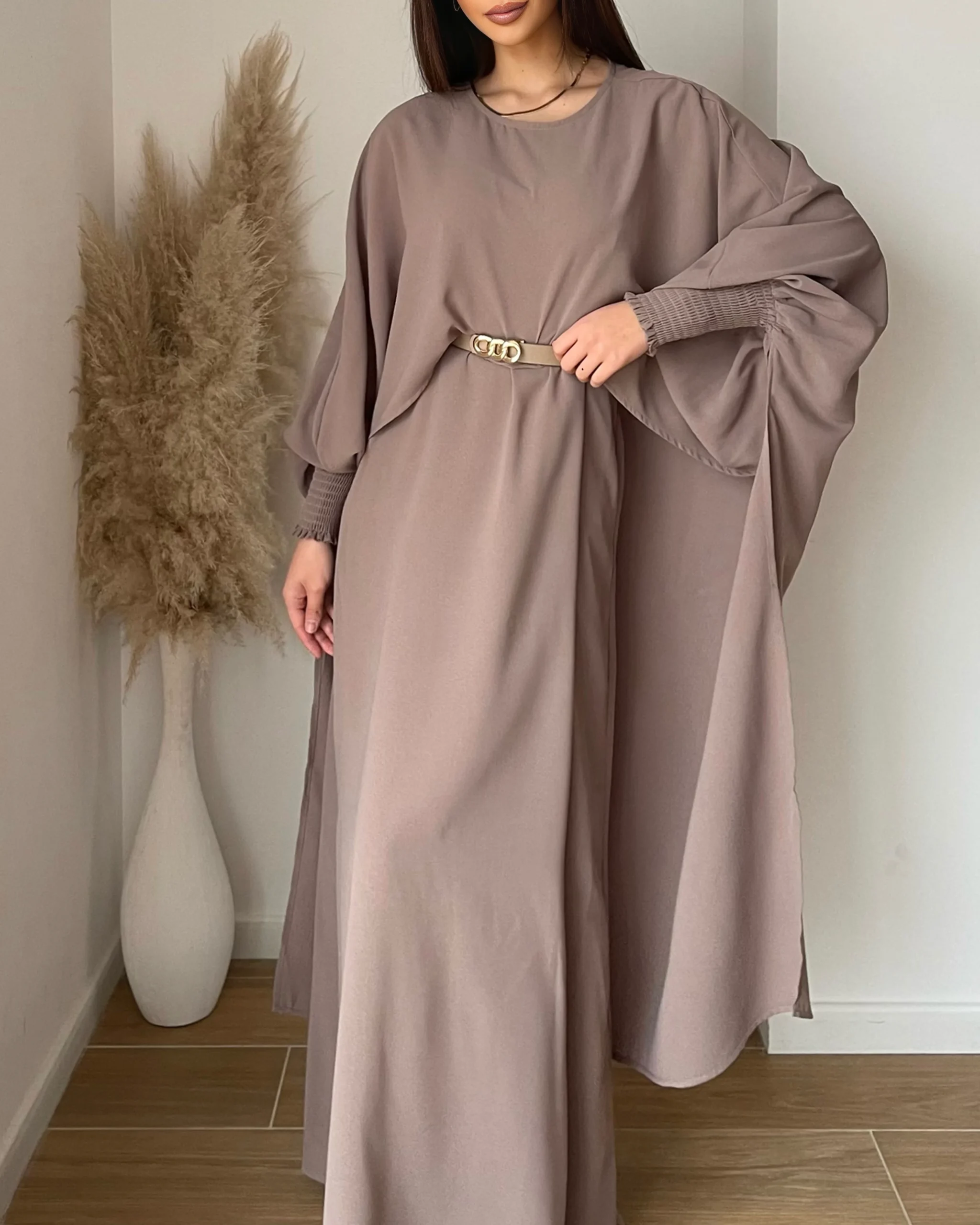 ENSEMBLE + CAPE TAUPE “IMANE“