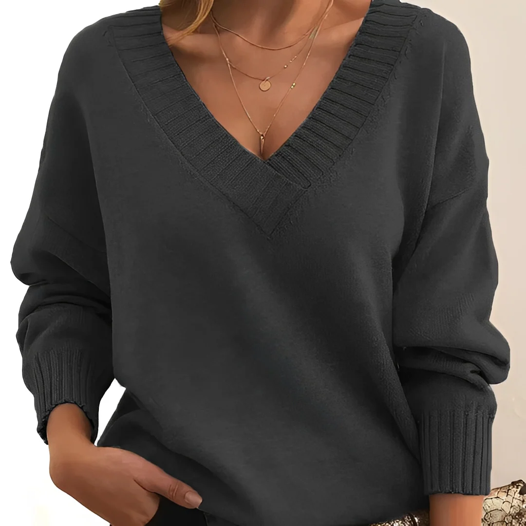 Pull à col en V confortable et chaud pour femme – Doux, Élégant & Polyvalent – Image 9