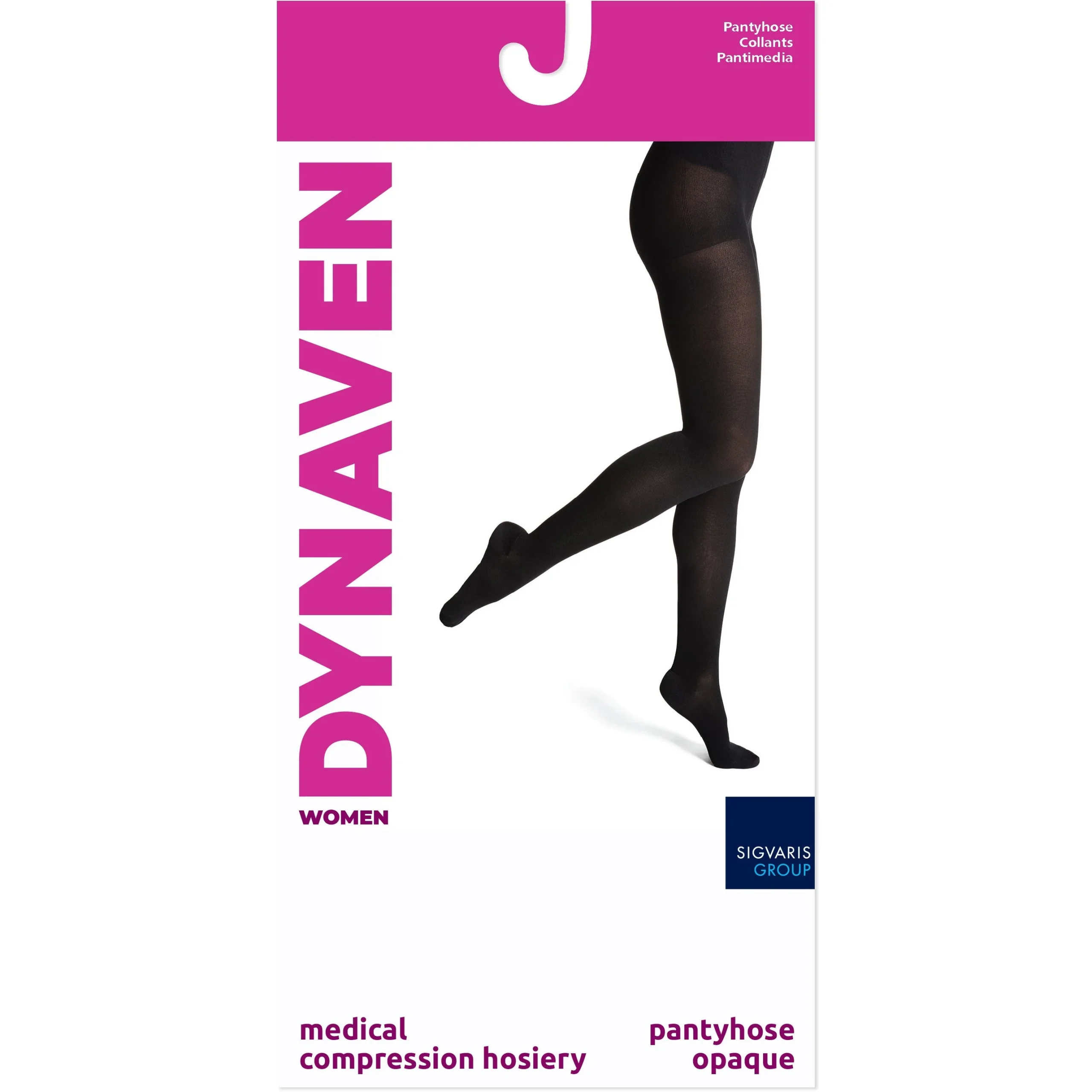 Dynaven Opaque Pantyhose 30-40 mmHg, Open Toe – Image 3