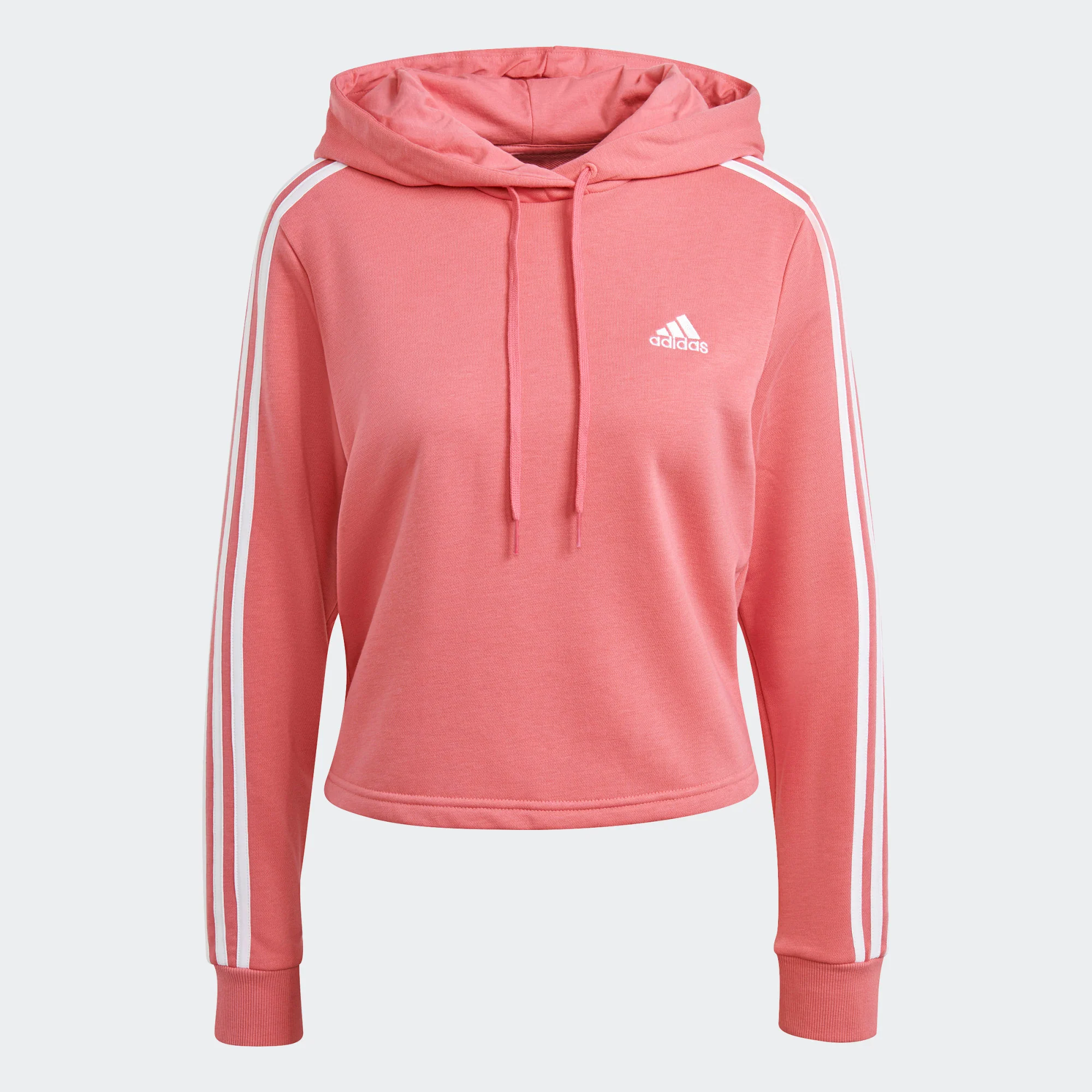 ADIDAS-F-CHANDAIL À CAPUCHE ESSENTIALS 3 STRIPES CROPPED HOODIE – Image 5