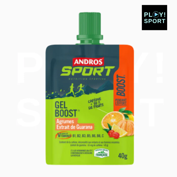 Gel Boost coup de fouet ANDROS Agrumes et extraits de Guarana
