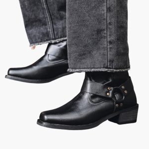 Boots Homme | Bottines à Talon Bas & Élastiques Latéraux | Confort et Style Quotidien