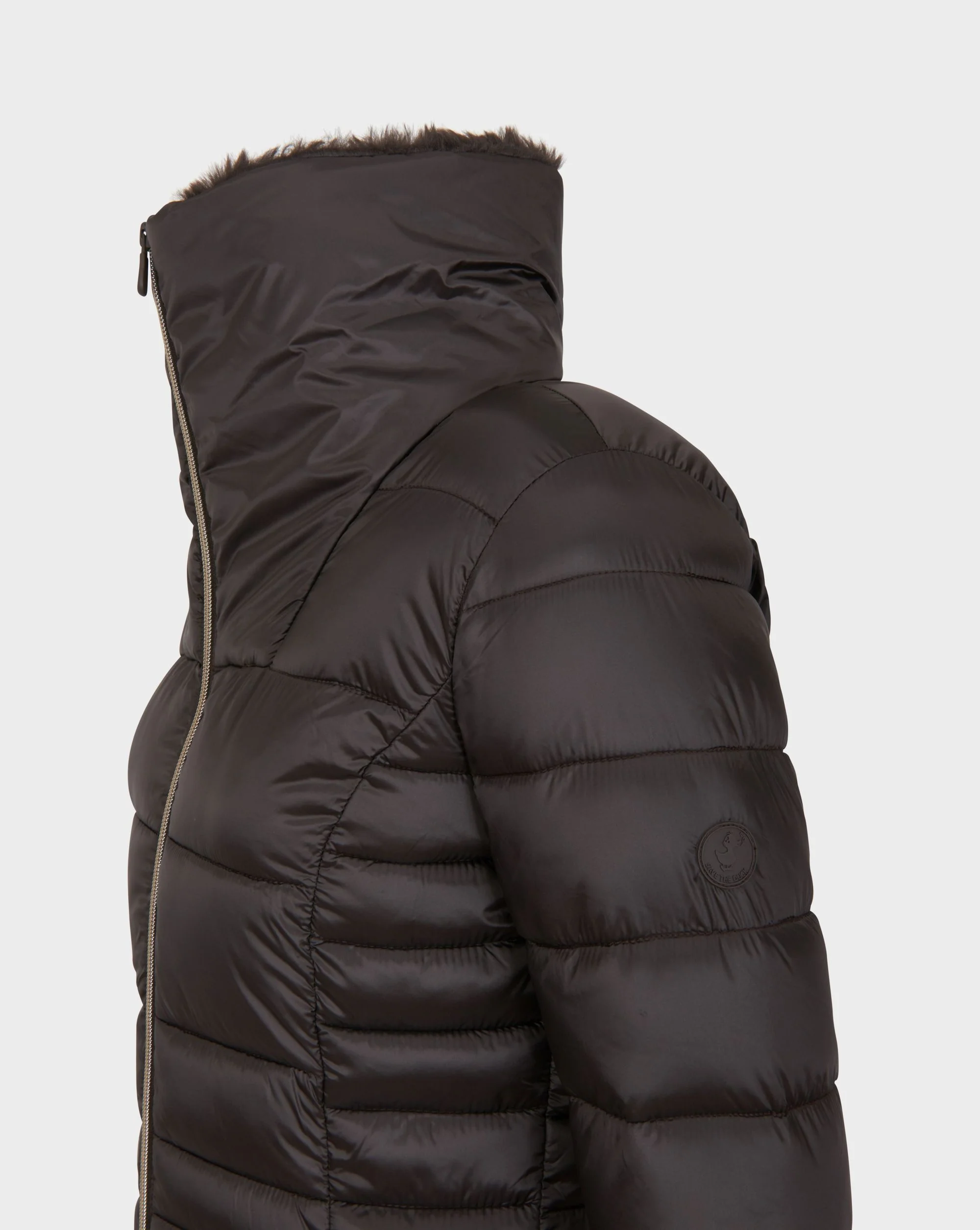 Save The Duck - Iris Brun Women's Coat | Black – Image 3