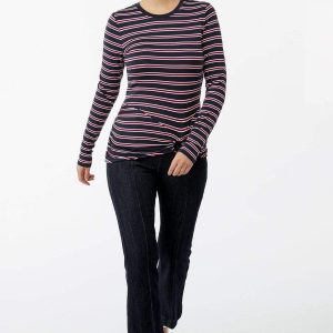 MICHAEL KORS-F-T-SHIRT RAYÉ À MANCHES LONGUES