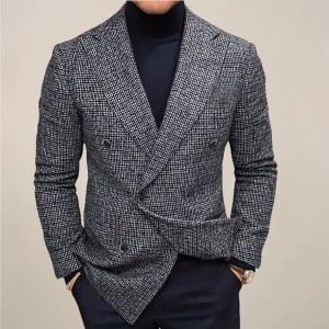 Bennett | Blazer Homme Slim Fit | Veste Tailored à Carreaux Double Boutonnage
