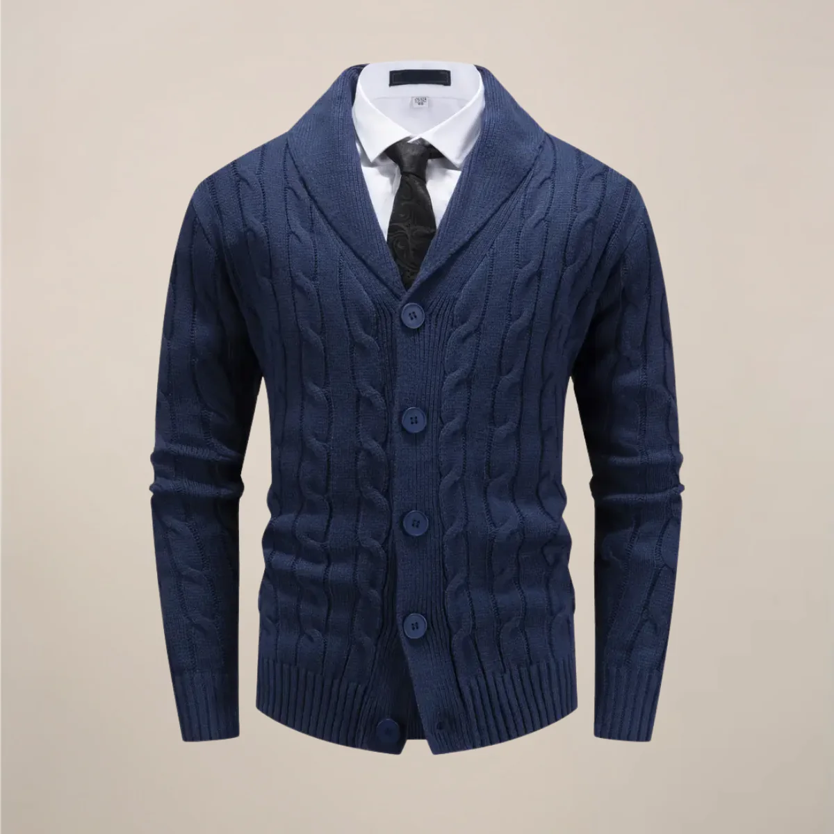 Adam | Cardigan Homme Col Châle | Pull Tricot Épais pour Style Smart Casual et Hiver