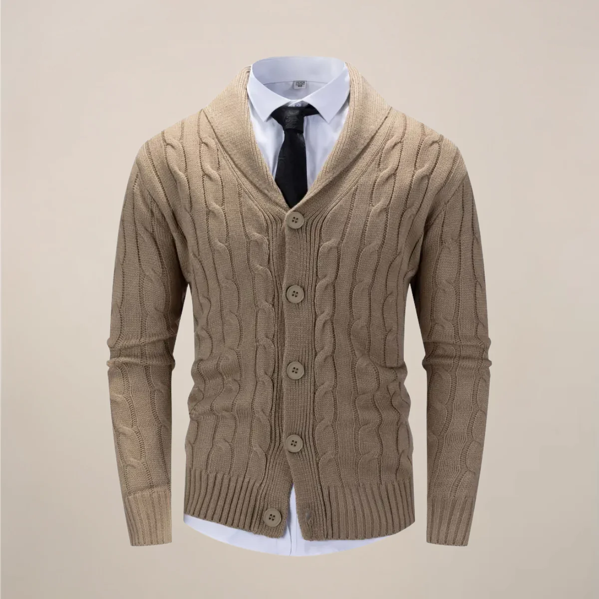 Adam | Cardigan Homme Col Châle | Pull Tricot Épais pour Style Smart Casual et Hiver – Image 6