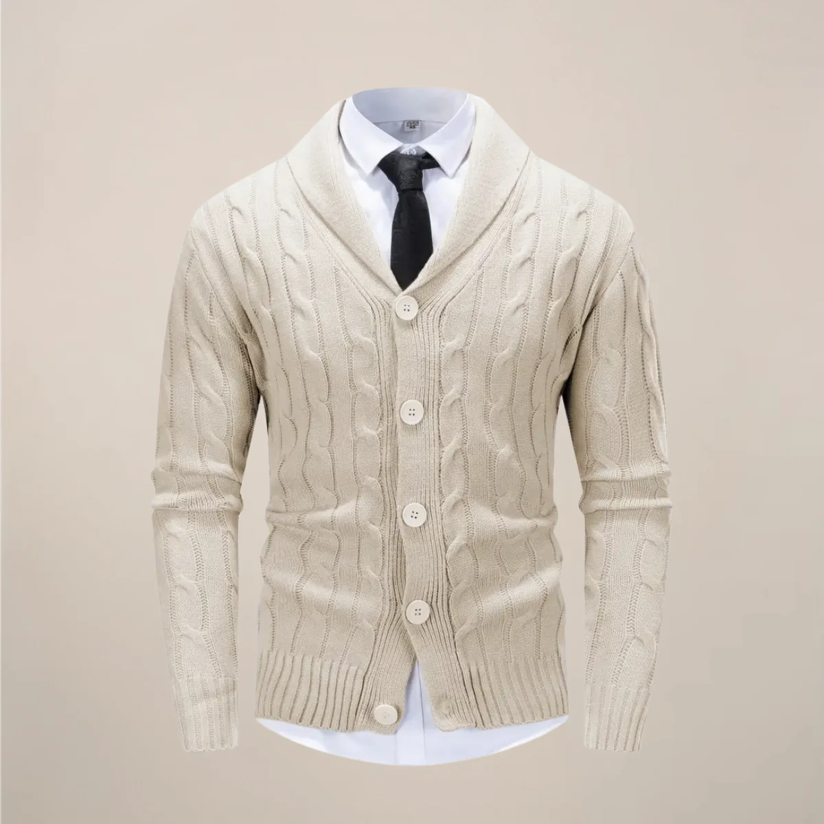Adam | Cardigan Homme Col Châle | Pull Tricot Épais pour Style Smart Casual et Hiver – Image 7