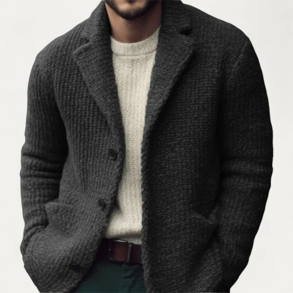 Alfred | Blazer Cardigan Homme Tricot Texturé | Design Classique Boutonné