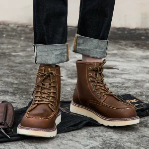 Cassian | Bottes Homme Cheville Stylées à Lacets avec Semelle Épaisse et Design Moderne