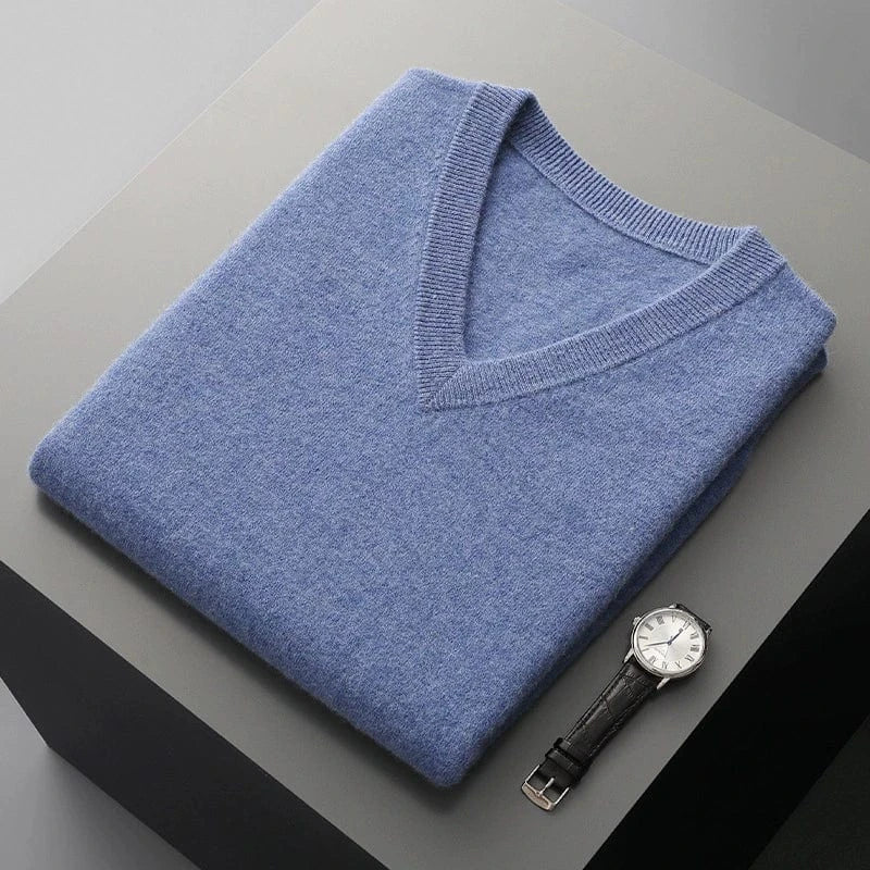 Cashmere Pull Homme Sans Manches à Col V, Douceur Luxueuse et Confort Léger – Image 5