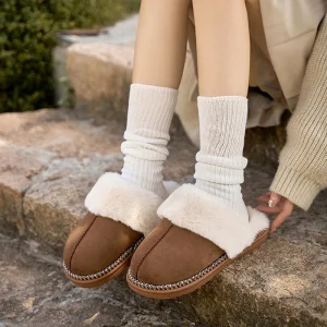 Mirabelle | Chaussons Femme Hiver en Velours Doux avec Doublure Fourrure & Confort Chaleureux