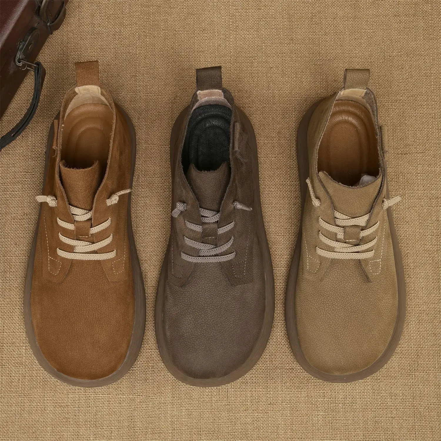 Lancaster | Bottines Homme Vintage à Lacets Courtes avec Semelle Souple et Style Workwear – Image 3