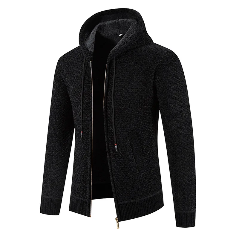 Albert | Gilet Zippé Homme à Capuche avec Doublure Chaude | Veste Hiver Texturée Confortable – Image 7