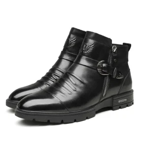 Bottes Homme Noires Élégantes | Slip-on Confortables pour Toutes Occasions