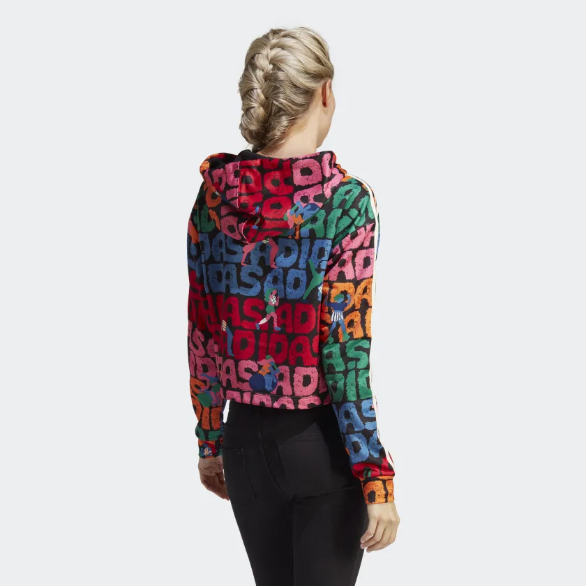 ADIDAS-F-SWEATSHIRT À CAPUCHE FARM RIO 3-STRIPES – Image 8