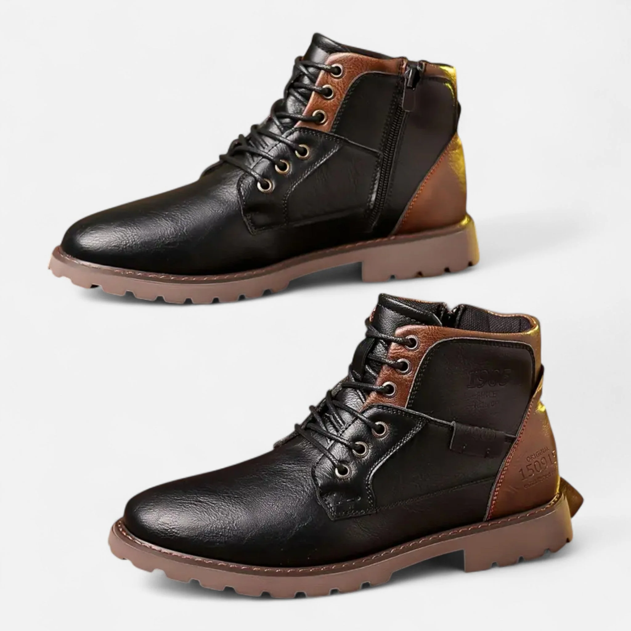 Bennet | Bottines Homme Vintage en Cuir Look Classique à Lacets – Image 5