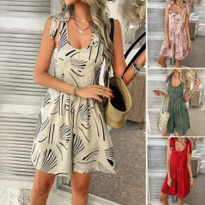 Combinaison Sans Manches à Imprimé – Confort et Style