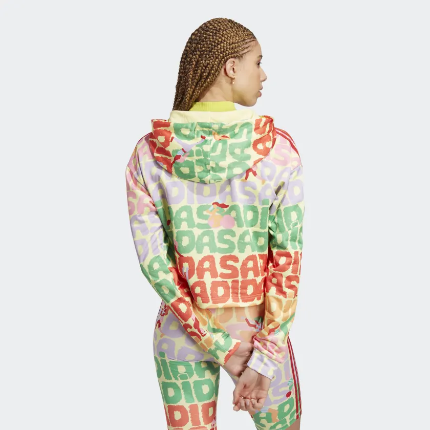 ADIDAS-F-SWEATSHIRT À CAPUCHE FARM RIO 3-STRIPES – Image 4