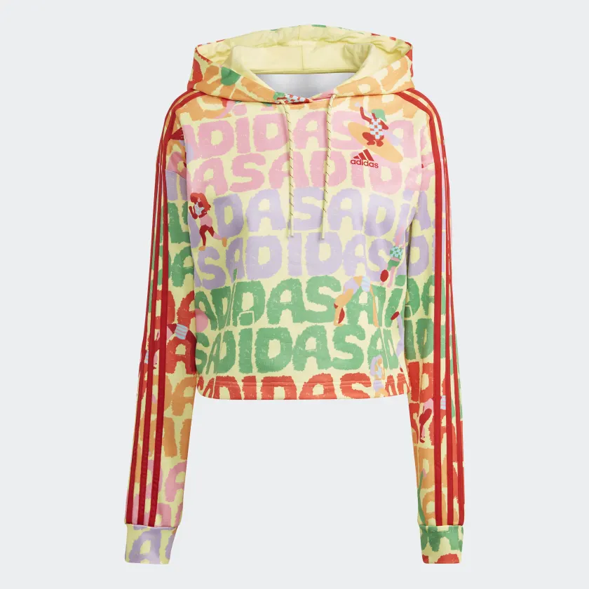 ADIDAS-F-SWEATSHIRT À CAPUCHE FARM RIO 3-STRIPES