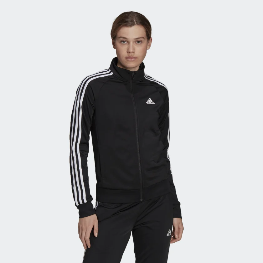 ADIDAS-F-VESTE DE SURVÊTEMENT PRIMEGREEN ESSENTIALS WARM-UP SLIM 3-STRIPES – Image 2