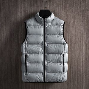 Derek | Gilet Matelassé Homme à Col Montant, Fermeture Zippée Complète et Rembourrage Chaud