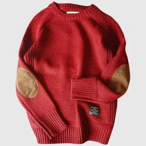 Pull en Maille pour Homme avec Patches aux Coudes | Style Classique et Confort Chaud