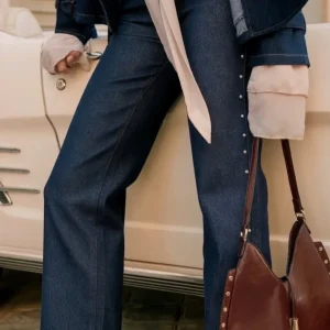 Pantalon en jean à clous – Style printanier femme