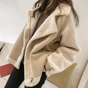 Rosalini | Manteau d'hiver cosy avec imitation fourrure de mouton